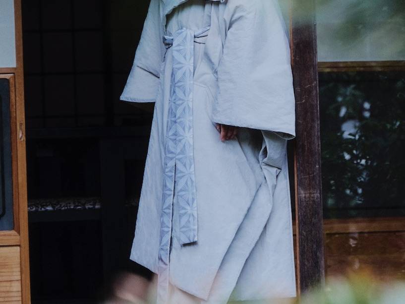 em. Cocoon coat 試着のみ！ Kimono Poncho Coat ~Ume~